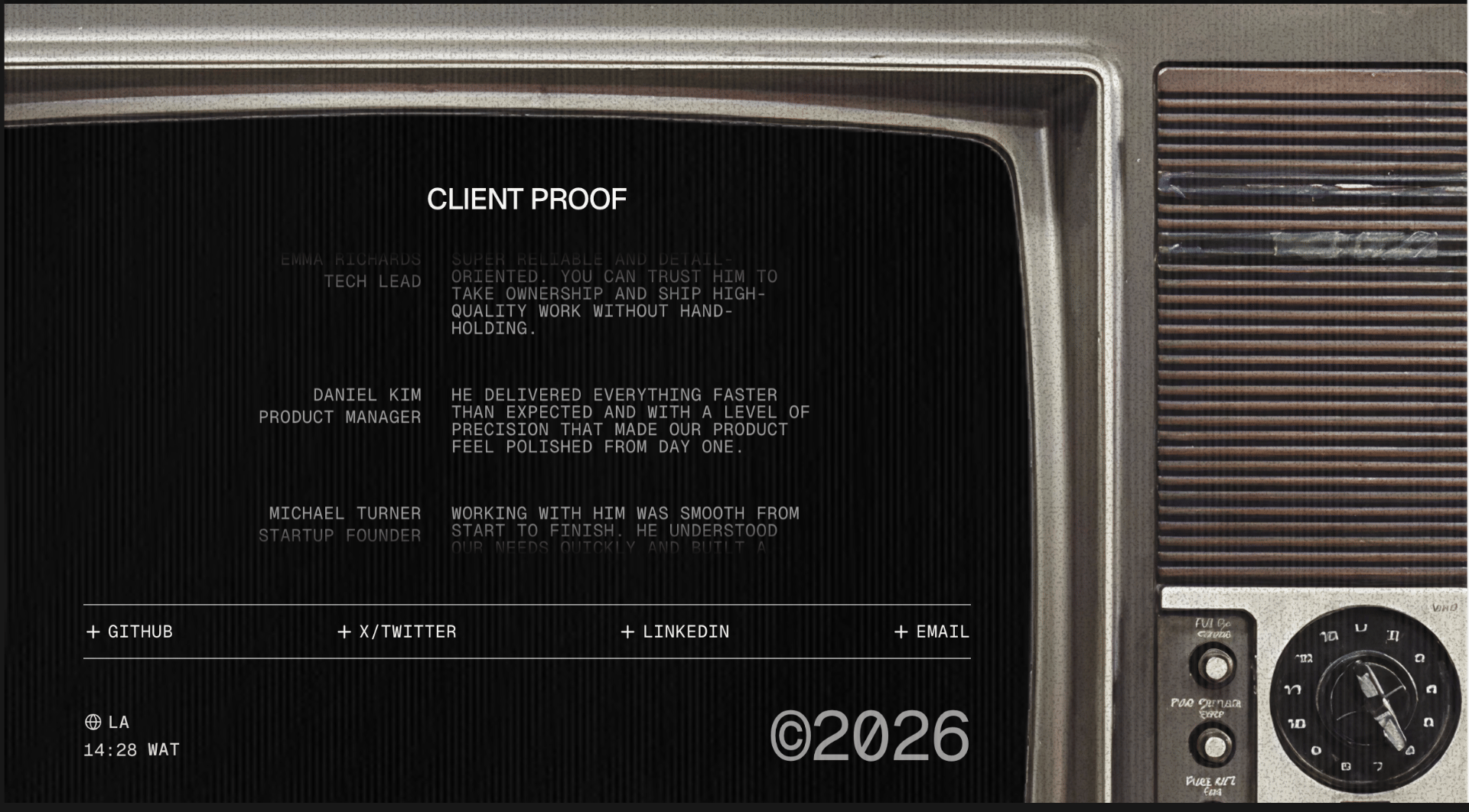 Vintage television